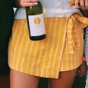 Yellow and White Skort